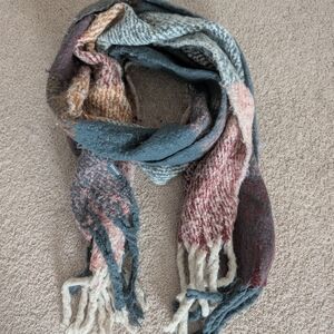 Elegant Blue and Pink Women's Scarf